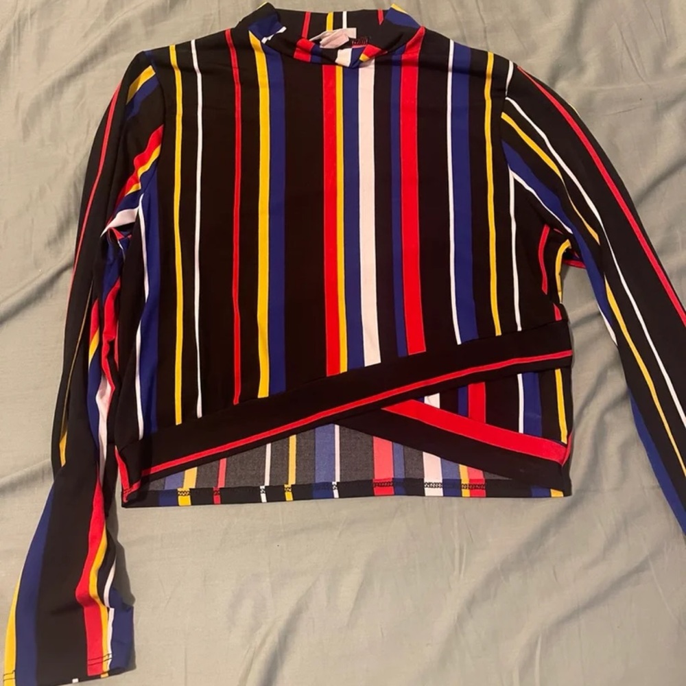 Retro Striped Crop Top